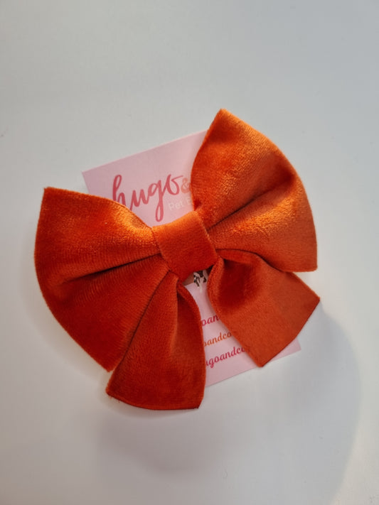 Orange sailor bow